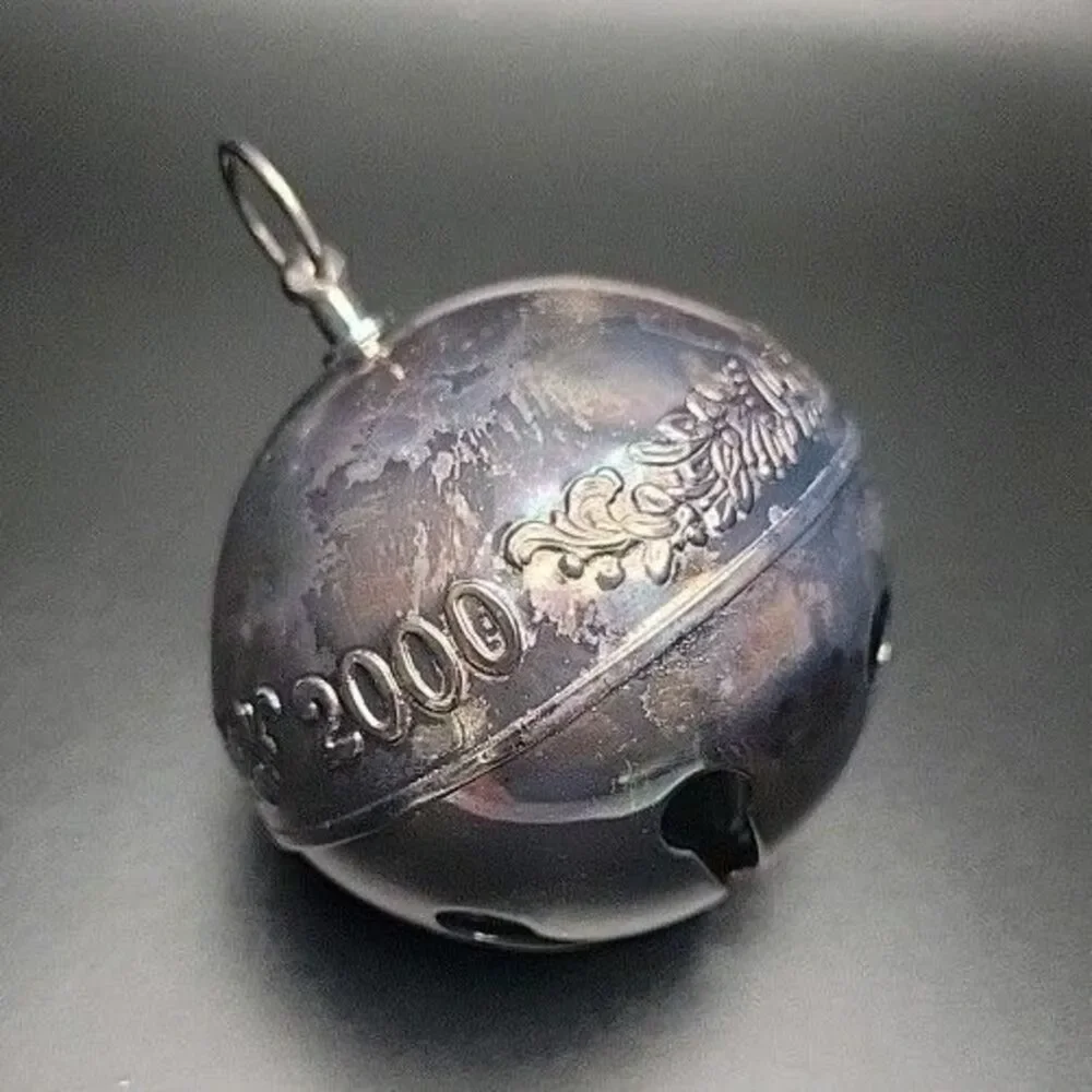 Vintage 2000 Wallace Silversmiths Sleigh Bell Christmas Ornament Y2K Anniversary